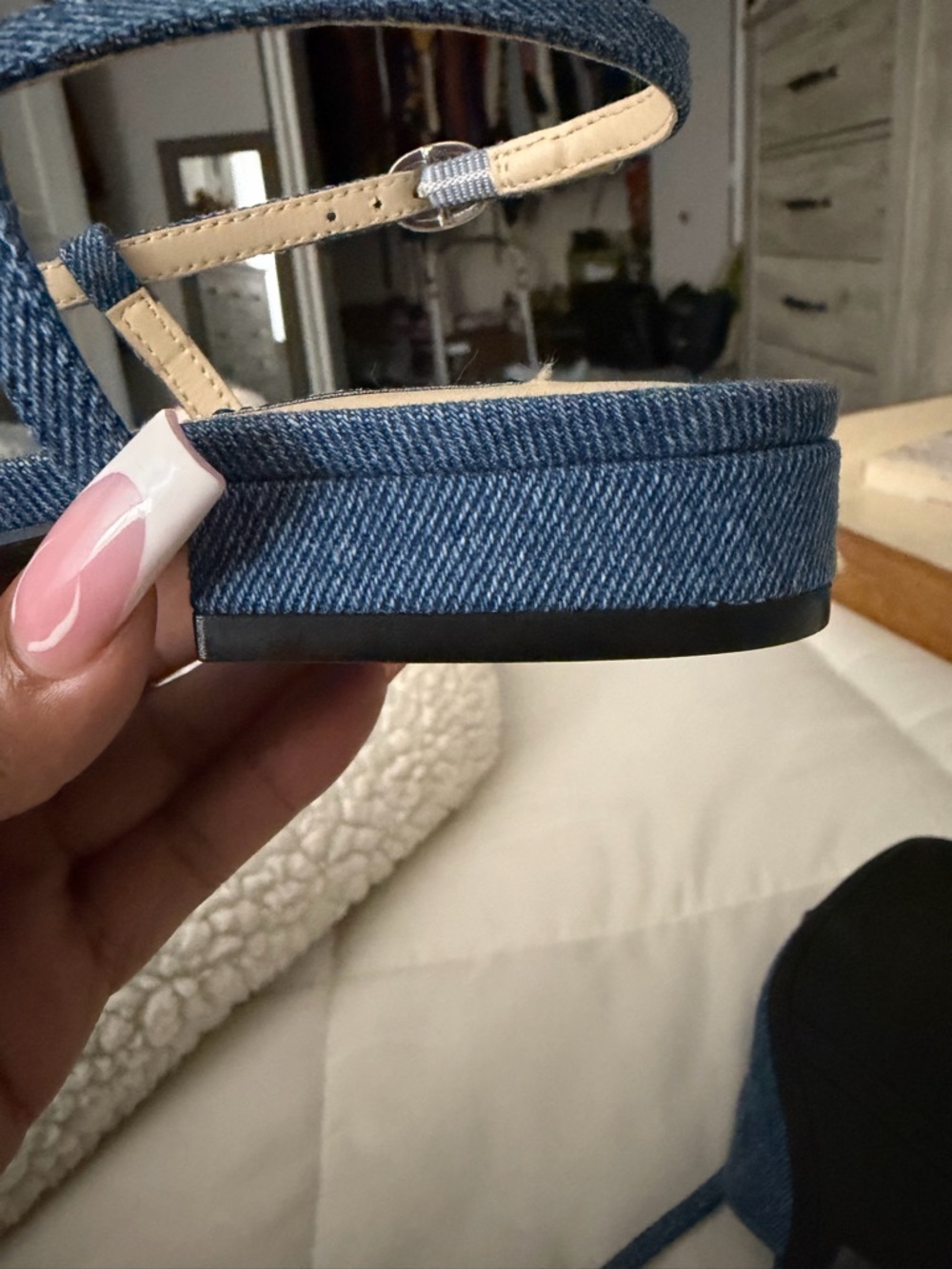 Nine West Denim Slingback Flats - Picture 6 of 7